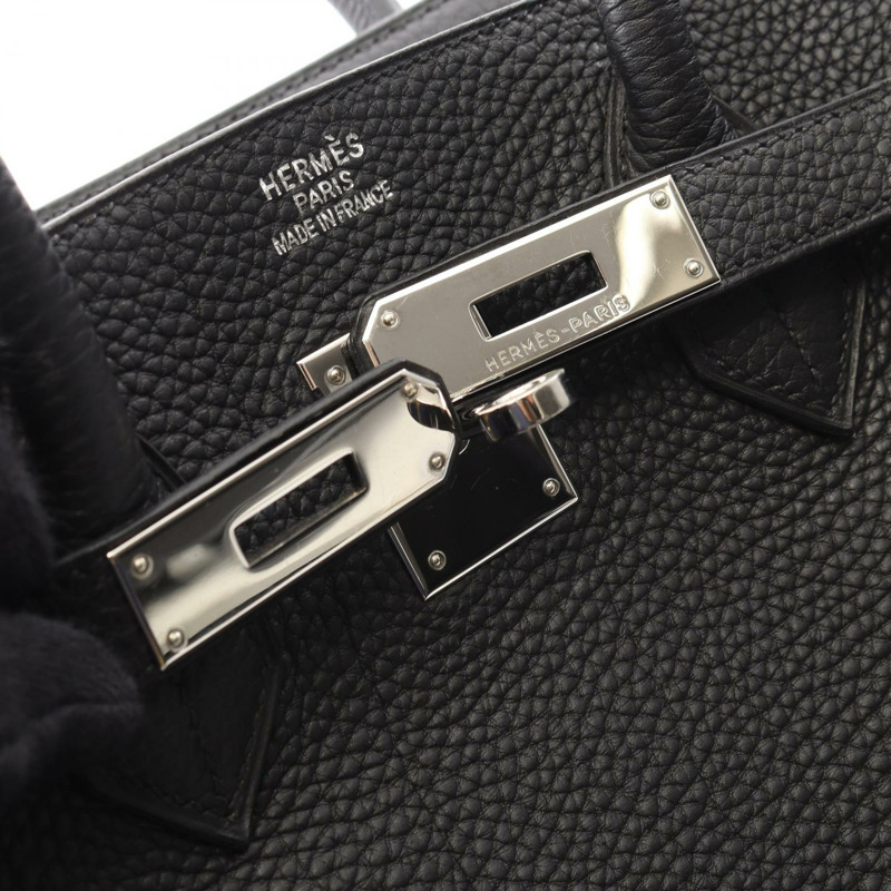 黑色 Togo牛皮 Birkin 35 柏金包 手提包 □G刻 銀扣【HERMES 愛馬仕】-10