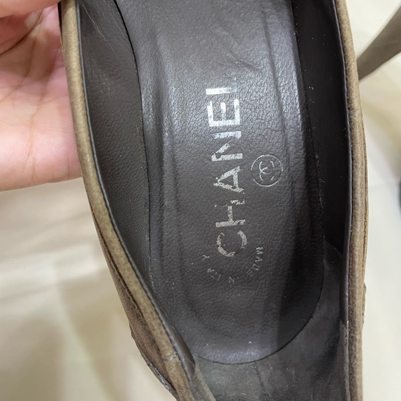 Chanel 菱格紋高跟鞋-10