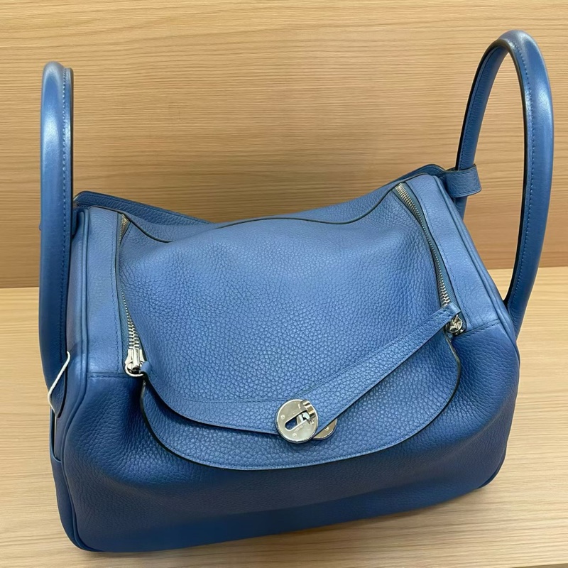 NO:C99 Hermes愛馬仕 LINDY深兰銀扣TC 34，2016年 X 無附件-4