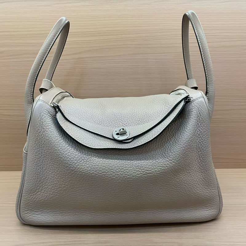 Hermes 愛馬仕 LINDY斑鳩灰 銀扣TC 34，2009年 框m 無附件-0