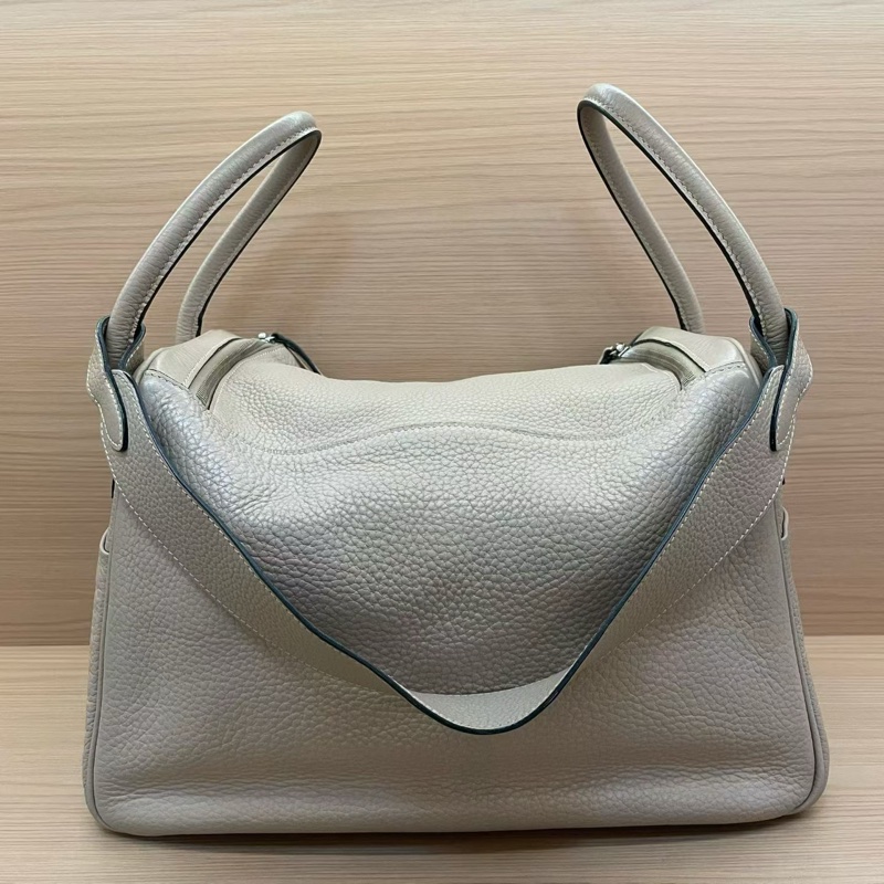 Hermes 愛馬仕 LINDY斑鳩灰 銀扣TC 34，2009年 框m 無附件-1