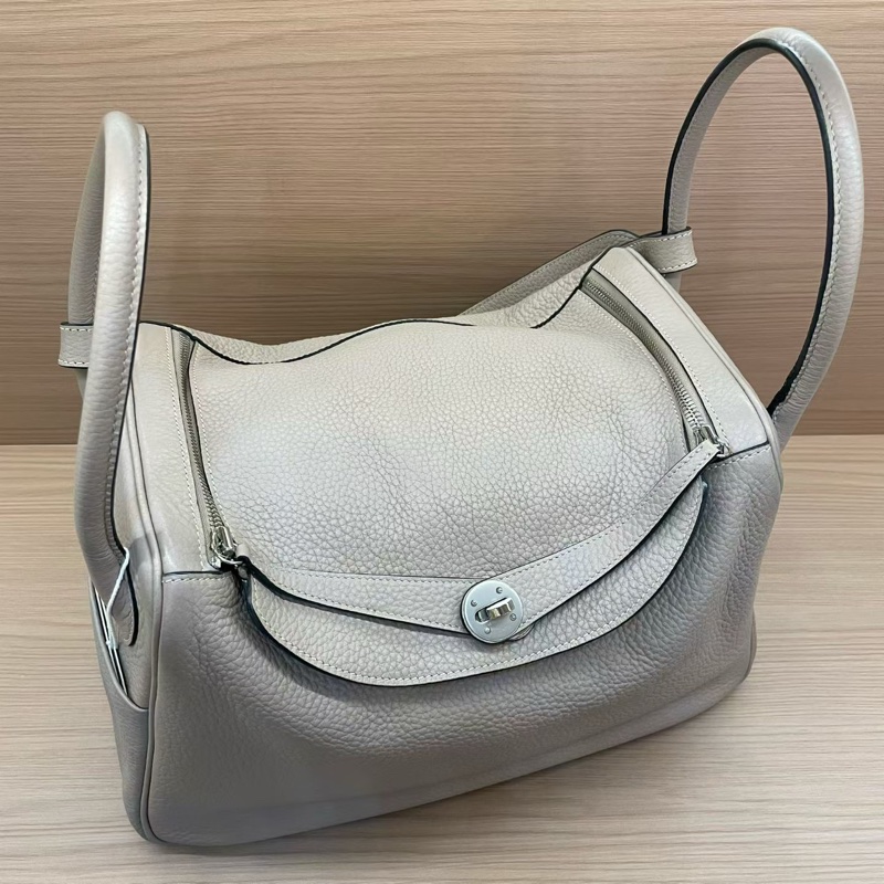 Hermes 愛馬仕 LINDY斑鳩灰 銀扣TC 34，2009年 框m 無附件-4