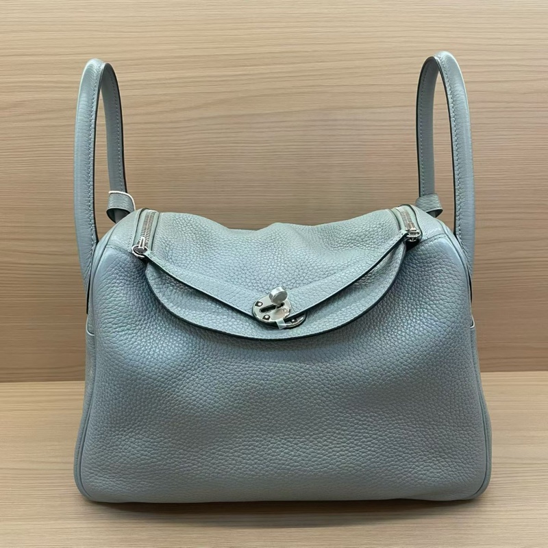 NO：C82 Hermes 愛馬仕 LINDY 灰色 銀扣TC 30 x刻 2016年 無附件-0