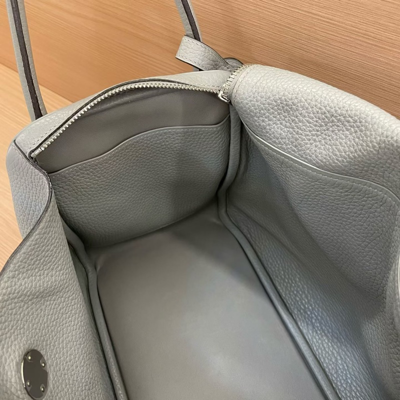 NO：C82 Hermes 愛馬仕 LINDY 灰色 銀扣TC 30 x刻 2016年 無附件-8