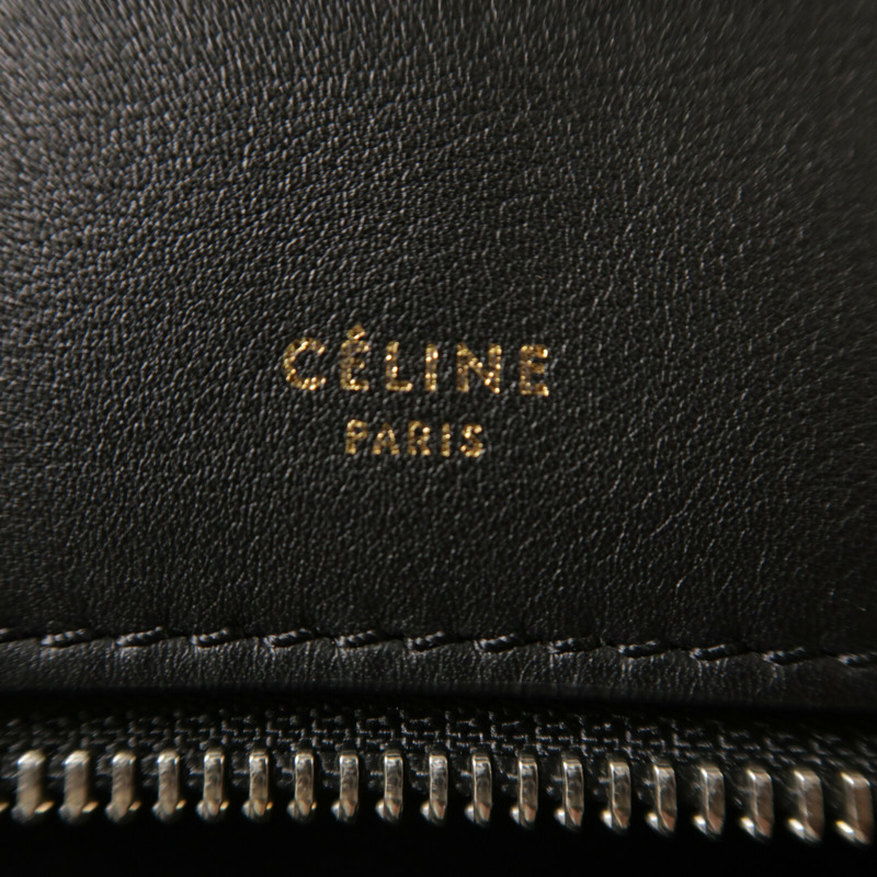CELINE 牛皮皮革/馬毛Edge Bag手挽袋-5