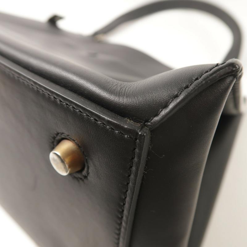 CELINE 牛皮皮革/馬毛Edge Bag手挽袋-11