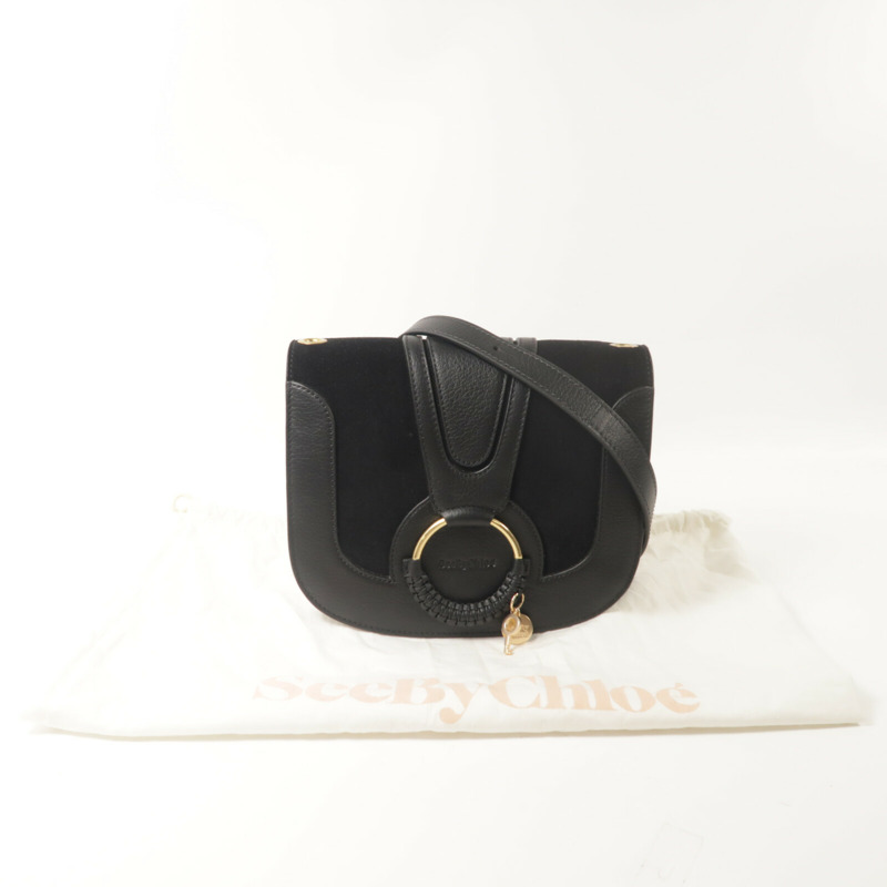 SEE BY CHLOE 麂皮/牛皮皮革Hana Small肩背袋-9