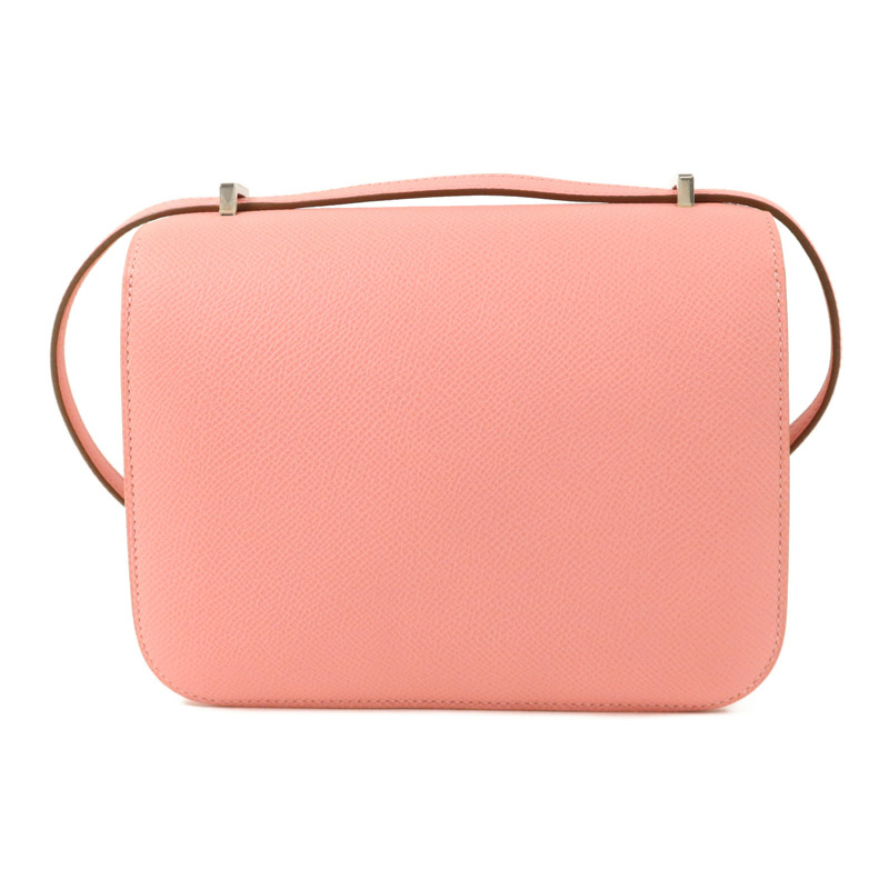 HERMES Epsom皮革Constance Mini肩背袋Rose Confetti-1