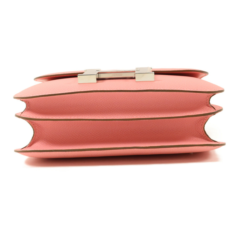 HERMES Epsom皮革Constance Mini肩背袋Rose Confetti-3