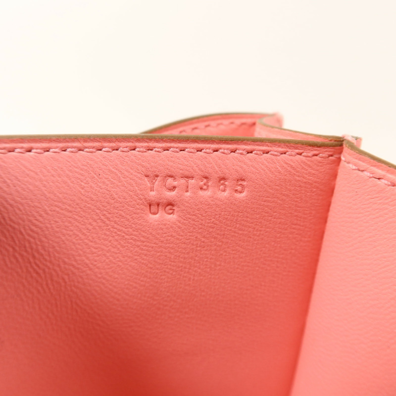 HERMES Epsom皮革Constance Mini肩背袋Rose Confetti-6