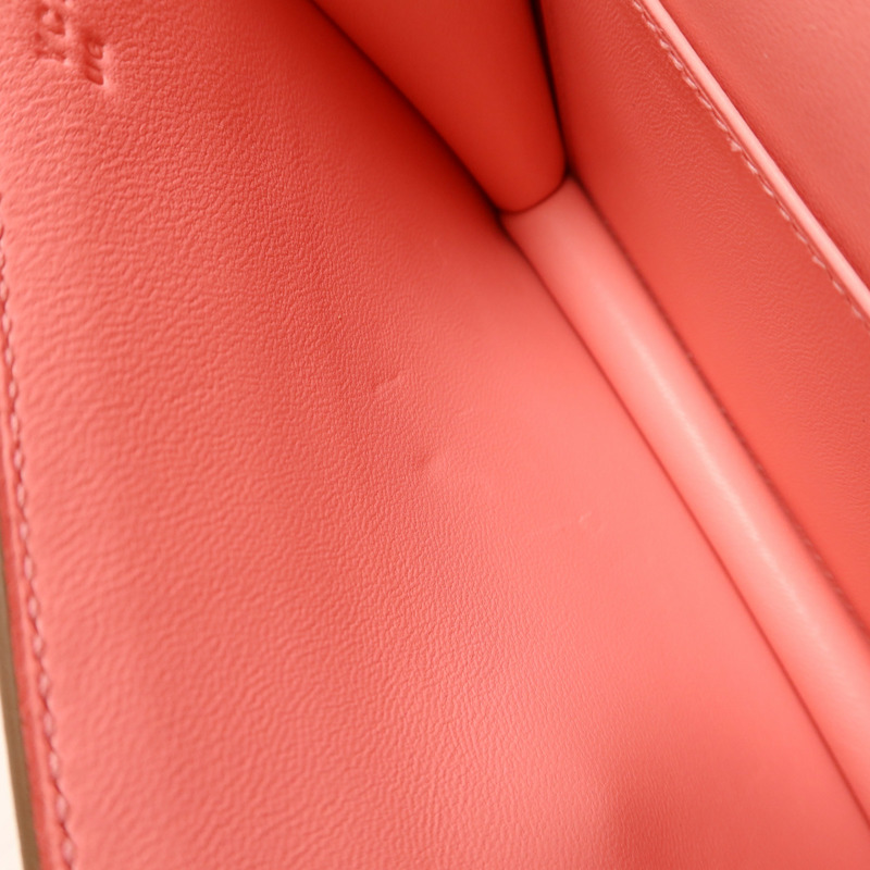 HERMES Epsom皮革Constance Mini肩背袋Rose Confetti-16