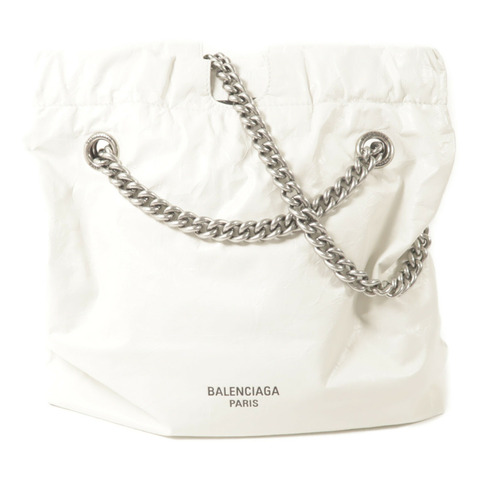 BALENCIAGA 牛皮皮革Crush Tote鏈帶肩背袋