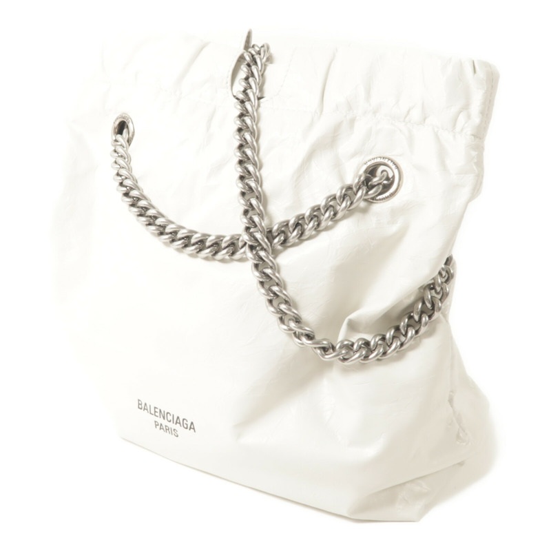 BALENCIAGA 牛皮皮革Crush Tote鏈帶肩背袋-1