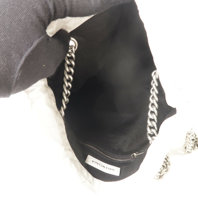 BALENCIAGA 牛皮皮革Crush Tote鏈帶肩背袋-4