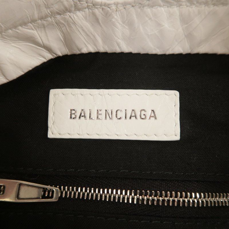 BALENCIAGA 牛皮皮革Crush Tote鏈帶肩背袋-5