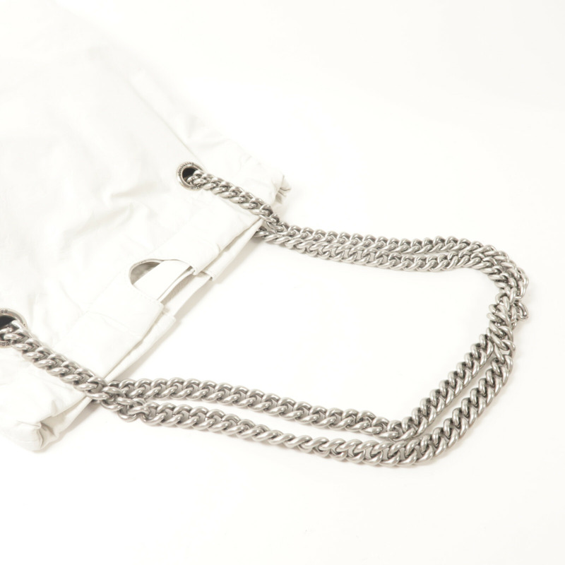 BALENCIAGA 牛皮皮革Crush Tote鏈帶肩背袋-7