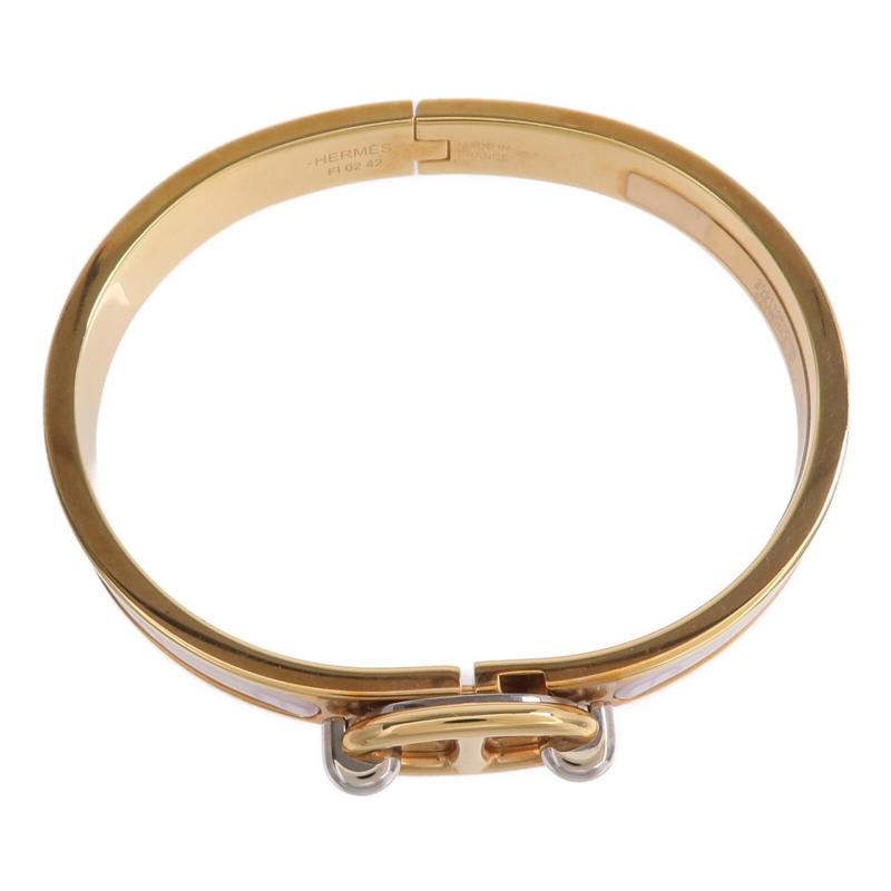 HERMES 金屬/琺瑯Mini Clic Chaine d'Ancre Bracelet手鐲-3