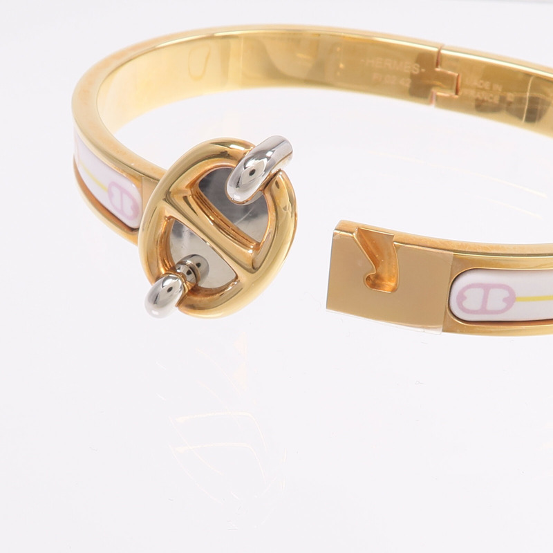 HERMES 金屬/琺瑯Mini Clic Chaine d'Ancre Bracelet手鐲-5