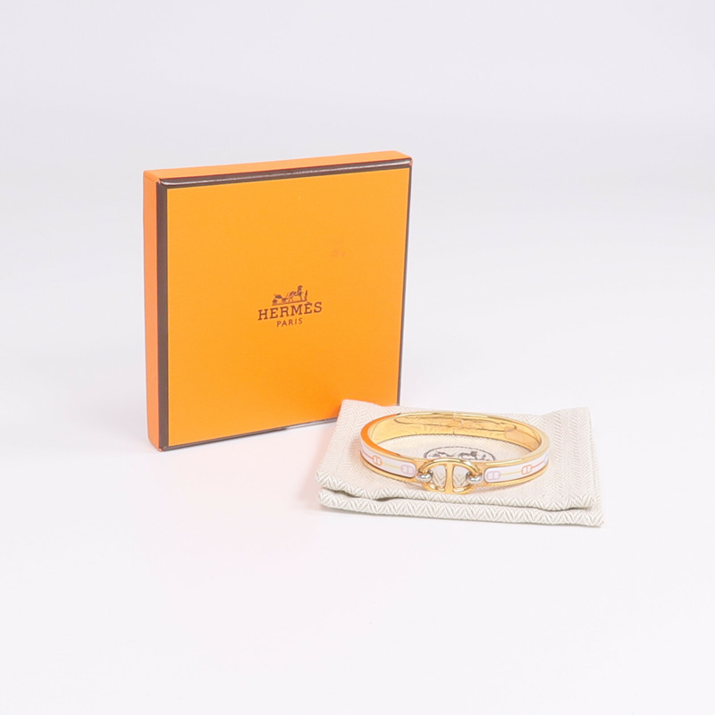 HERMES 金屬/琺瑯Mini Clic Chaine d'Ancre Bracelet手鐲-8