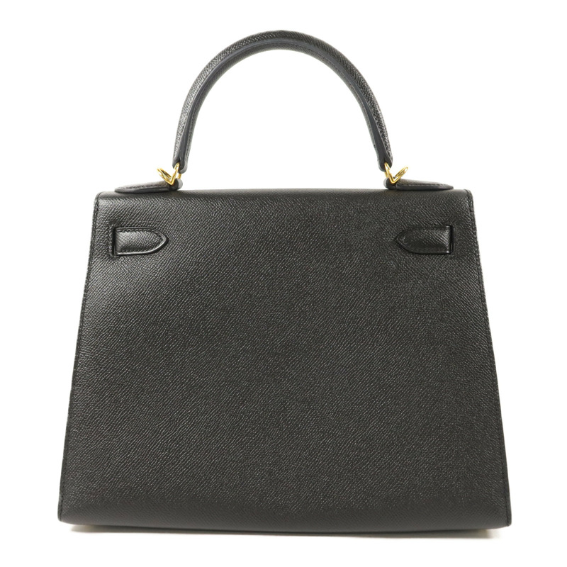 HERMES Epsom皮革Kelly 28手挽肩背兩用袋Noir-1