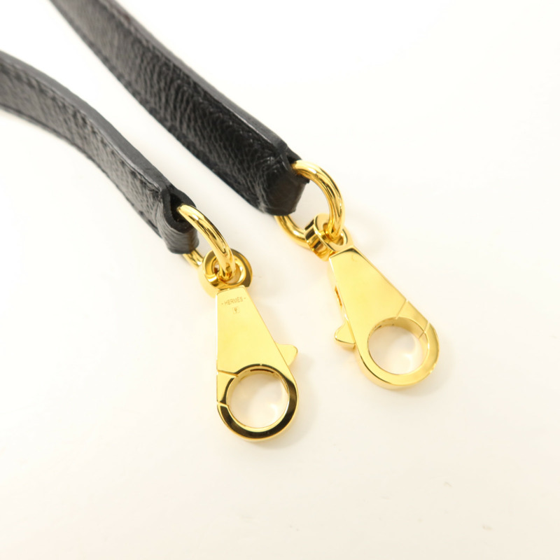 HERMES Epsom皮革Kelly 28手挽肩背兩用袋Noir-11