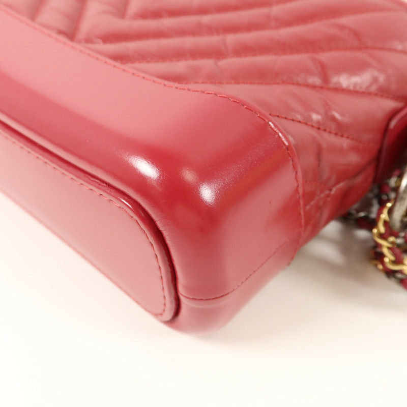 CHANEL 牛皮皮革Gabrielle Small鏈帶肩背袋-13