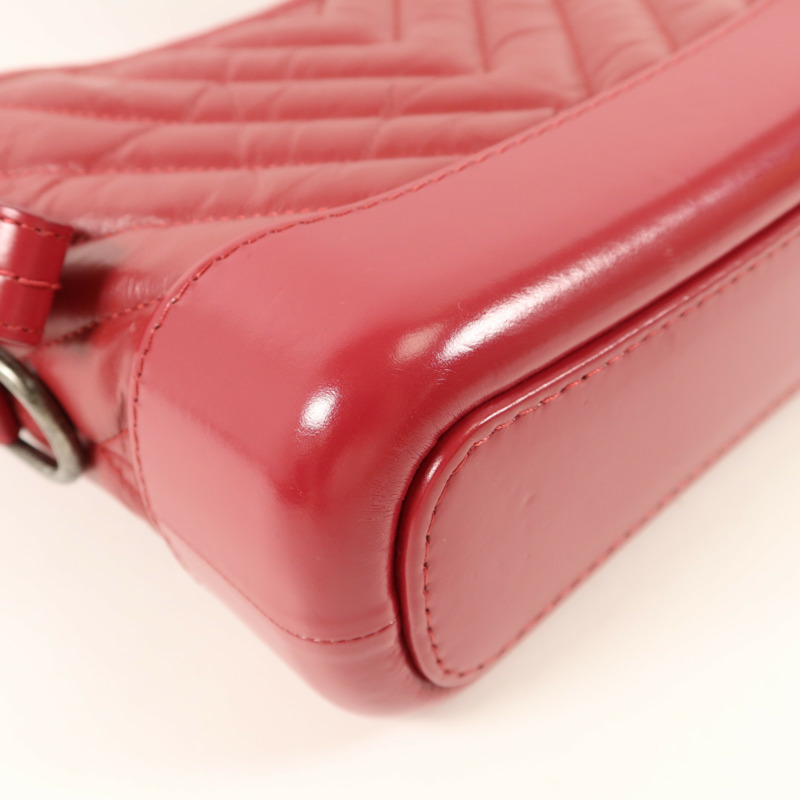 CHANEL 牛皮皮革Gabrielle Small鏈帶肩背袋-14