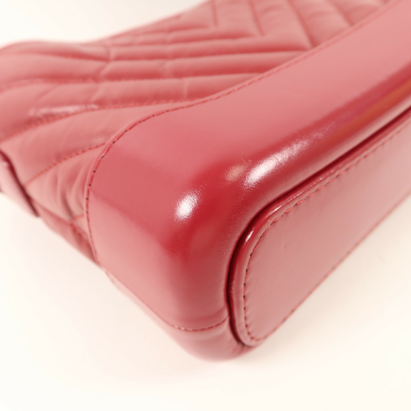 CHANEL 牛皮皮革Gabrielle Small鏈帶肩背袋-16