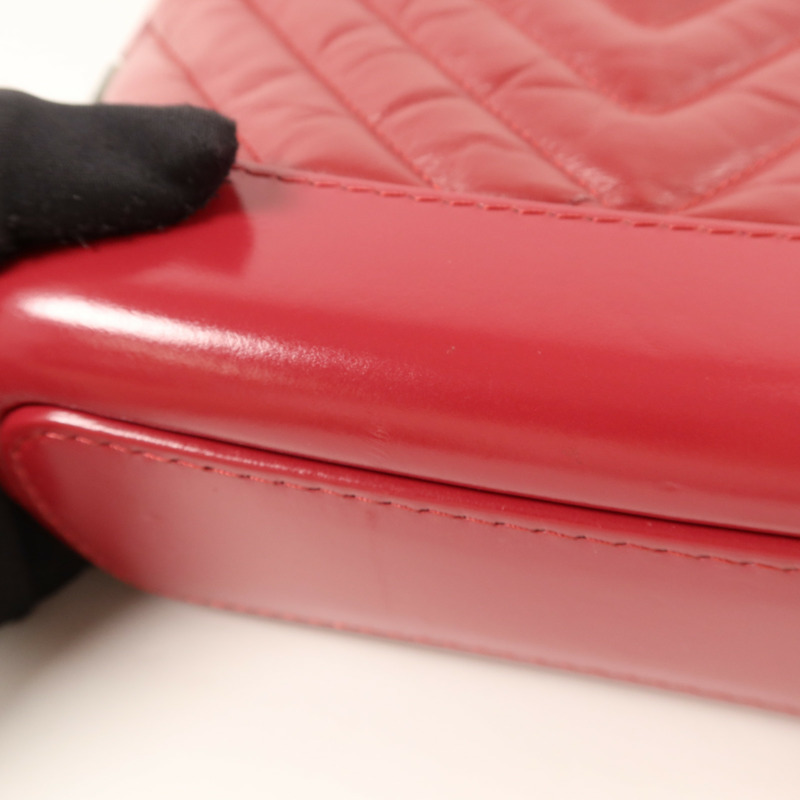 CHANEL 牛皮皮革Gabrielle Small鏈帶肩背袋-19