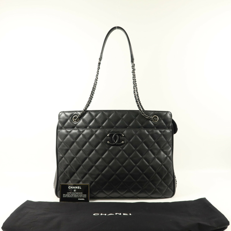 CHANEL 牛皮皮革Quilted Frame In Chain Tote手挽袋-9
