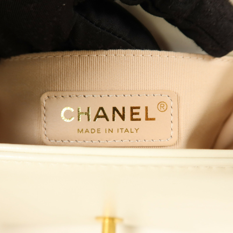 CHANEL 牛皮皮革Mini Boy鏈帶肩背袋-5
