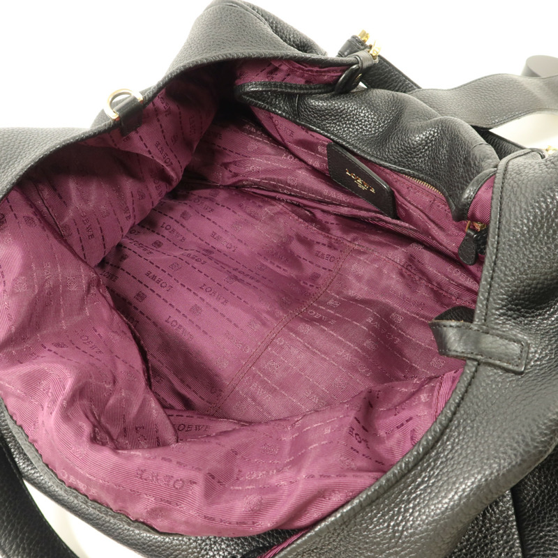 LOEWE 牛皮皮革Calle Hobo Bag肩背袋-4