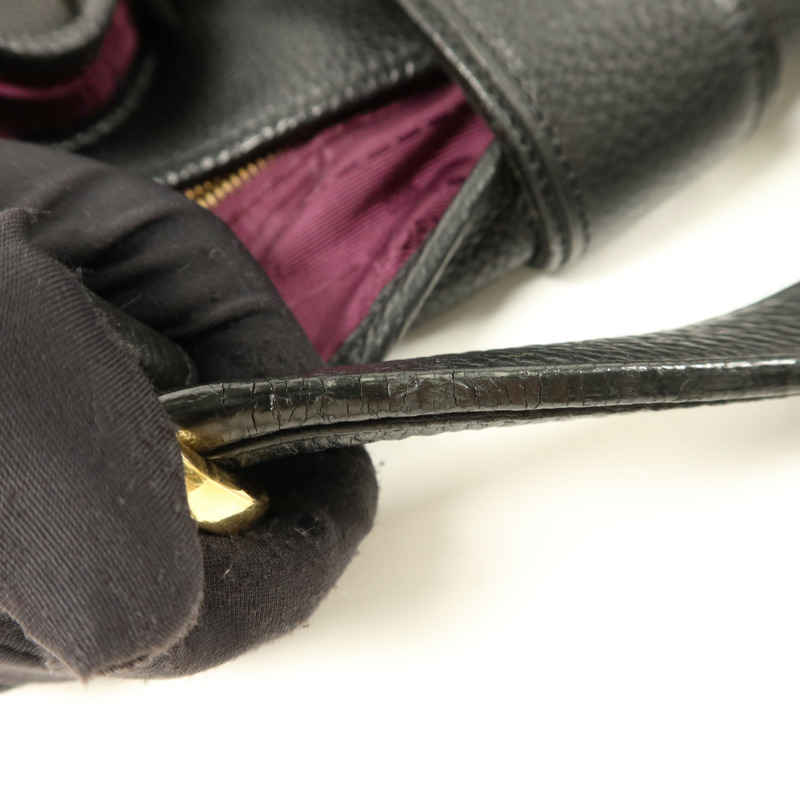 LOEWE 牛皮皮革Calle Hobo Bag肩背袋-16