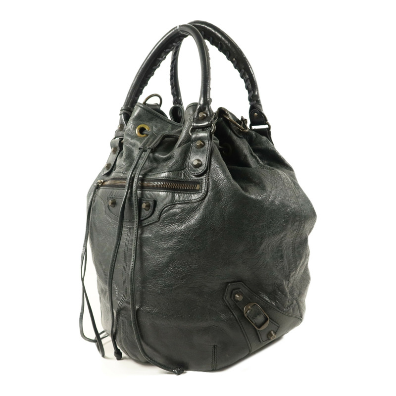 BALENCIAGA 牛皮皮革Classic Pompon手挽肩背兩用袋-2