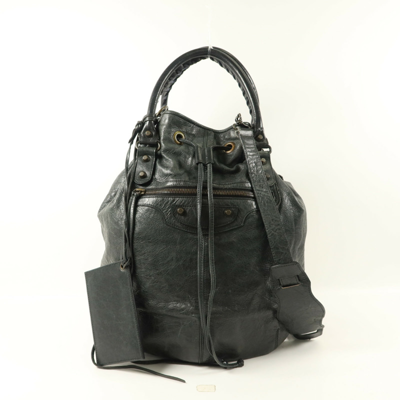 BALENCIAGA 牛皮皮革Classic Pompon手挽肩背兩用袋-9