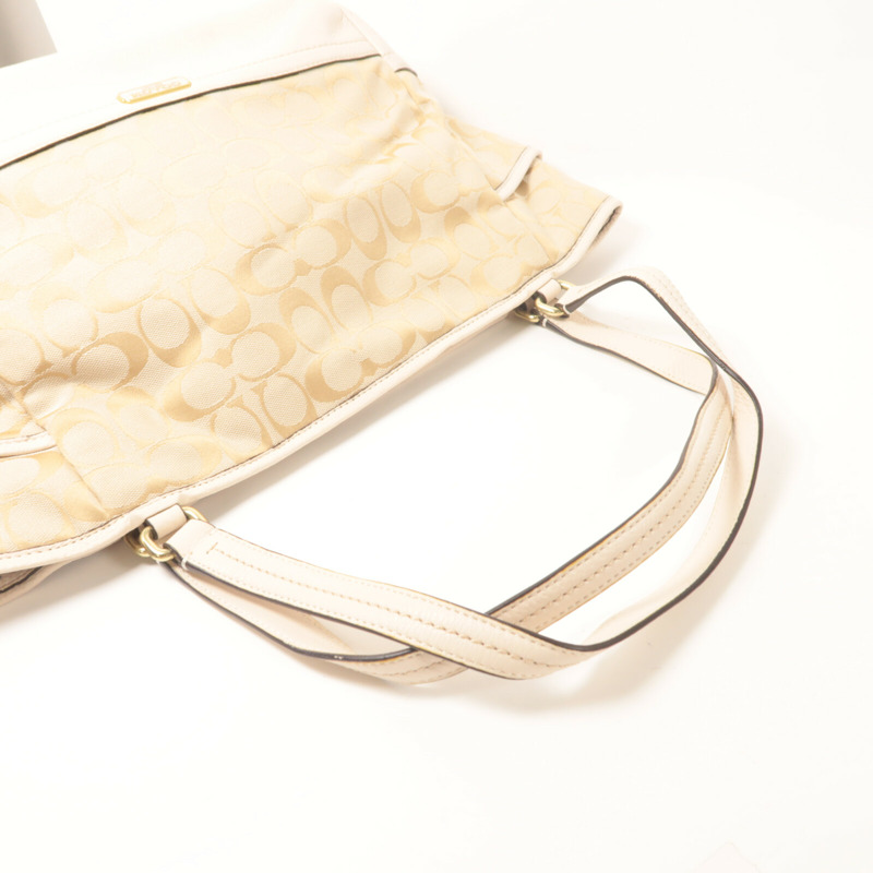 COACH 帆布/牛皮皮革Tote Bag手挽袋-7