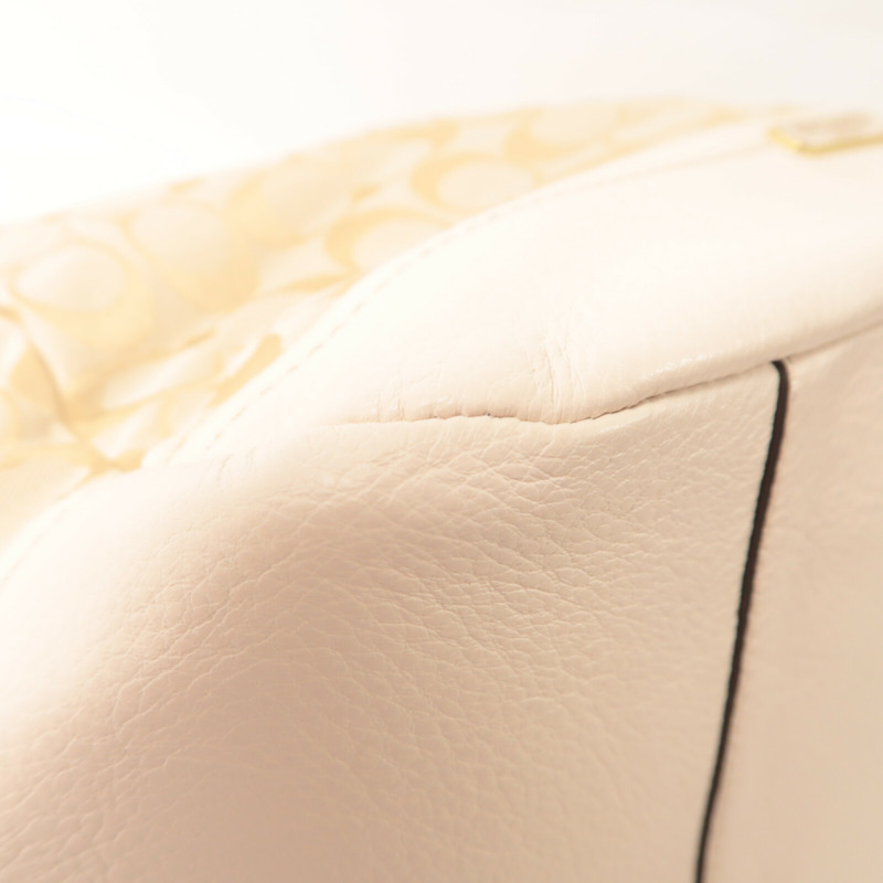 COACH 帆布/牛皮皮革Tote Bag手挽袋-8