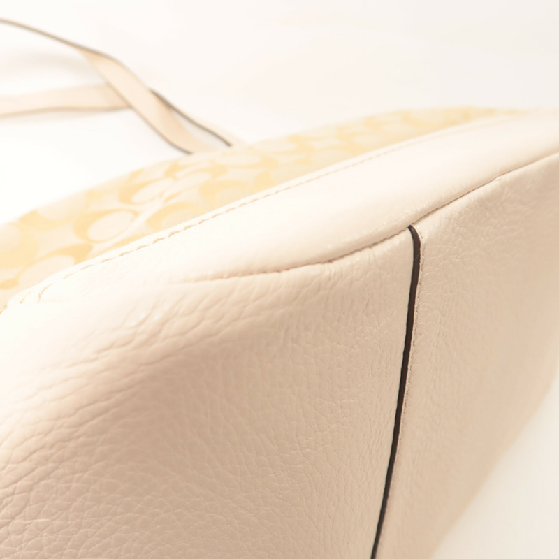 COACH 帆布/牛皮皮革Tote Bag手挽袋-10