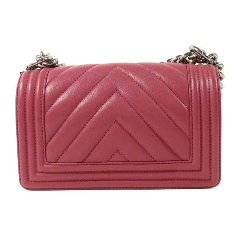 CHANEL 牛皮皮革Boy 20鏈帶肩背袋-1