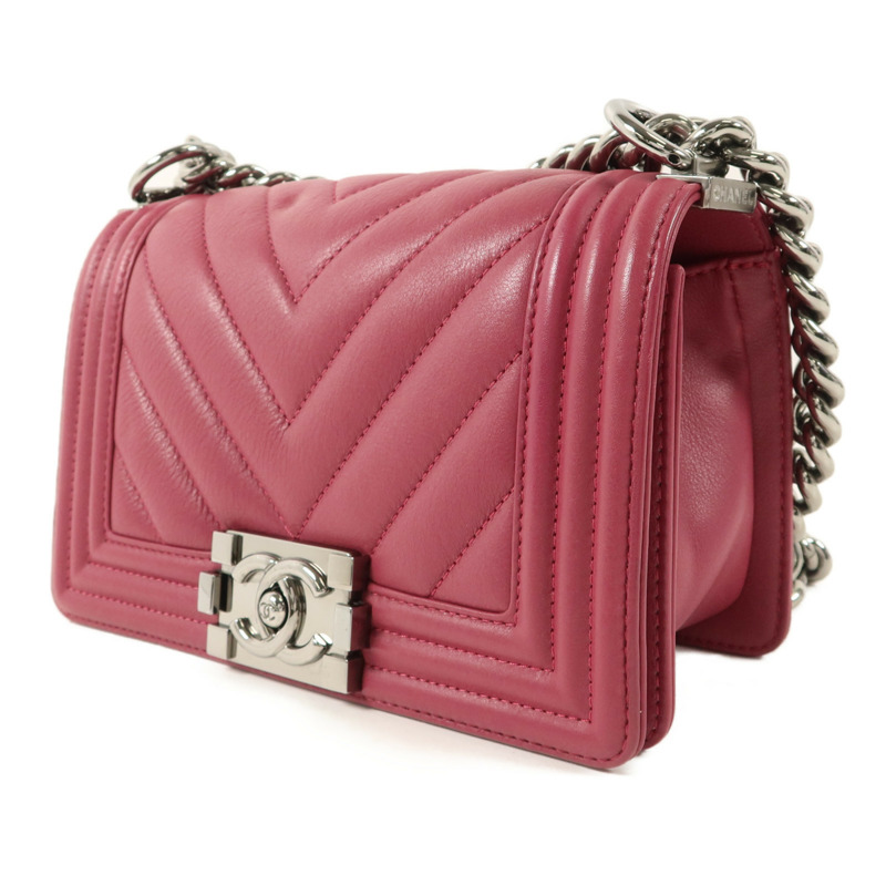 CHANEL 牛皮皮革Boy 20鏈帶肩背袋-2