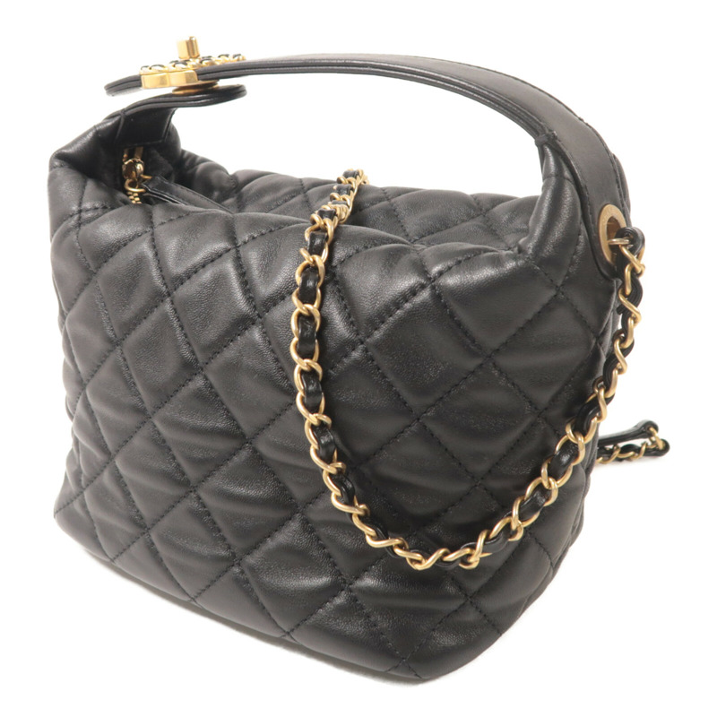 CHANEL 羊皮皮革Small Hobo鏈帶肩背袋-1