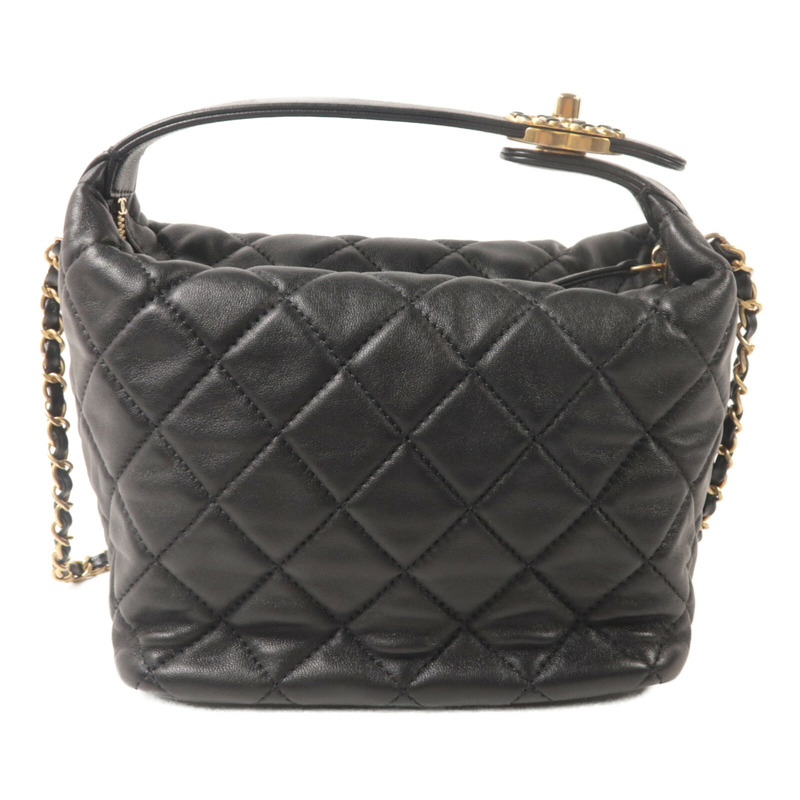 CHANEL 羊皮皮革Small Hobo鏈帶肩背袋-2