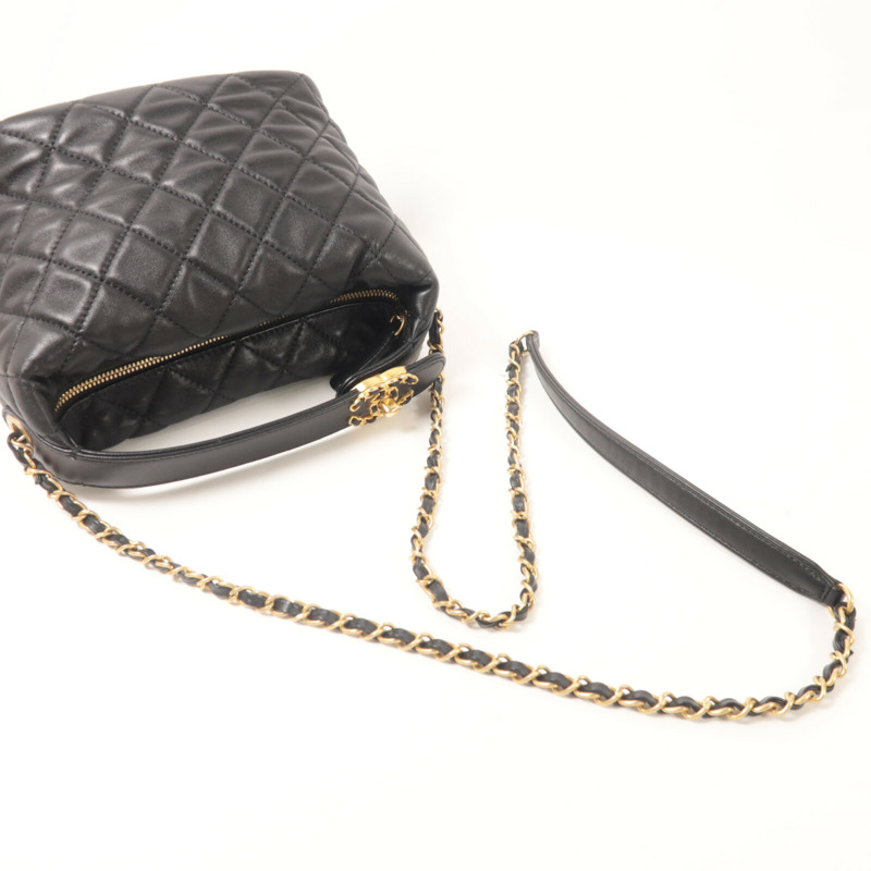 CHANEL 羊皮皮革Small Hobo鏈帶肩背袋-8