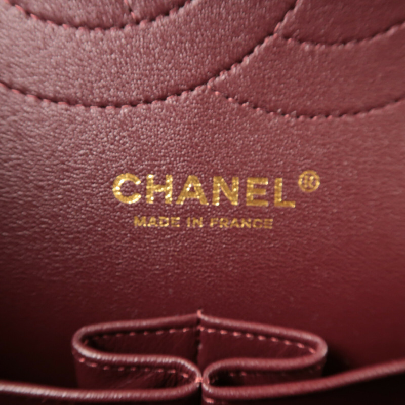 CHANEL 牛皮皮革Large Classic鏈帶肩背袋-5