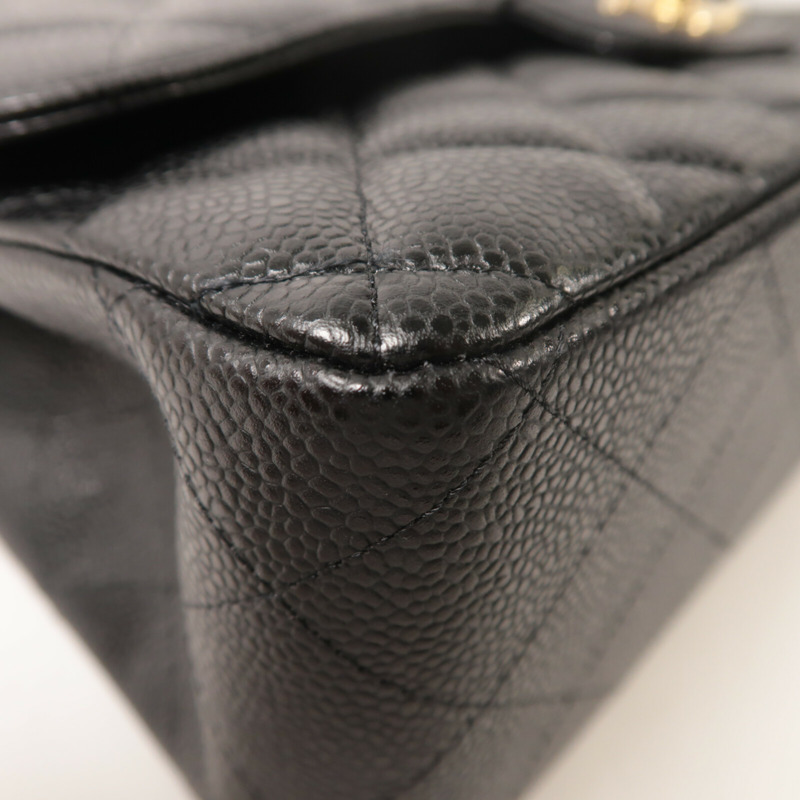 CHANEL 牛皮皮革Large Classic鏈帶肩背袋-11