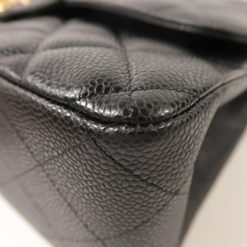 CHANEL 牛皮皮革Large Classic鏈帶肩背袋-12