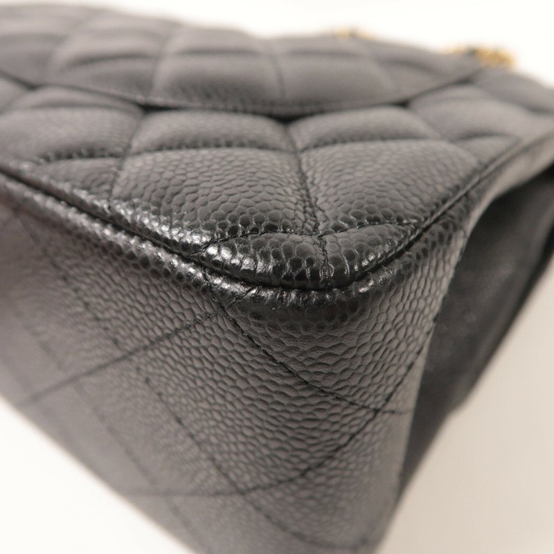 CHANEL 牛皮皮革Large Classic鏈帶肩背袋-14