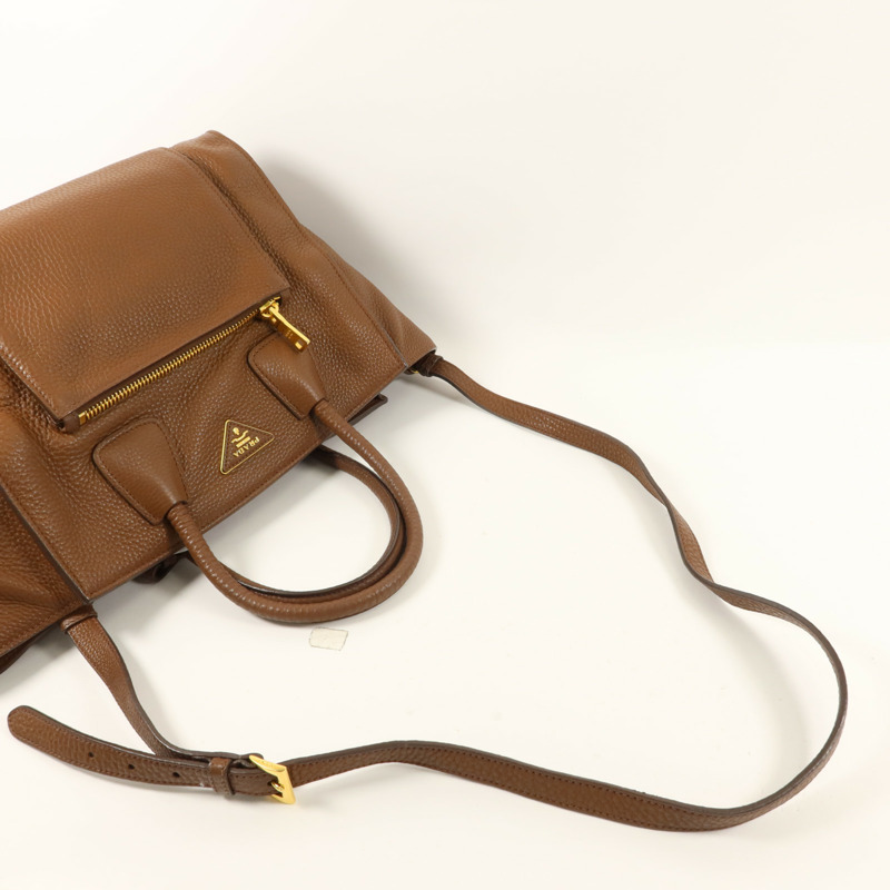 PRADA 牛皮皮革2 Way Shoulder手挽肩背兩用袋-8