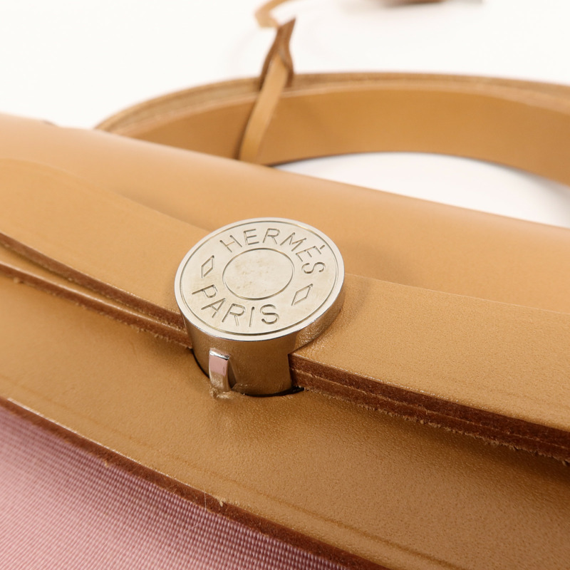 HERMES 帆布Herbag PM手挽肩背兩用袋Rose Sakura-8