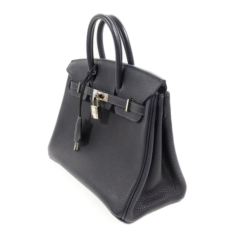 HERMES Togo皮革Birkin 25手挽袋Bleu Indigo-2